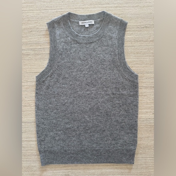 Veronica Beard Tops - Veronica Beard Jerrel 100% Cashmere tank vest top thin knit grey women S